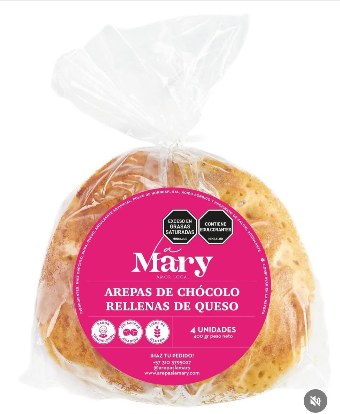 LA MARY AREPA DE CHOCOLO X 5 UND